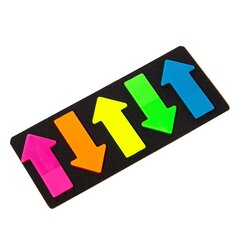 
          Флажки-закладки с клеевым краем, Alingar, "Стрелки", неон, 5 цв по 20 л, 25мм*45 мм, на черном фоне, европодвес