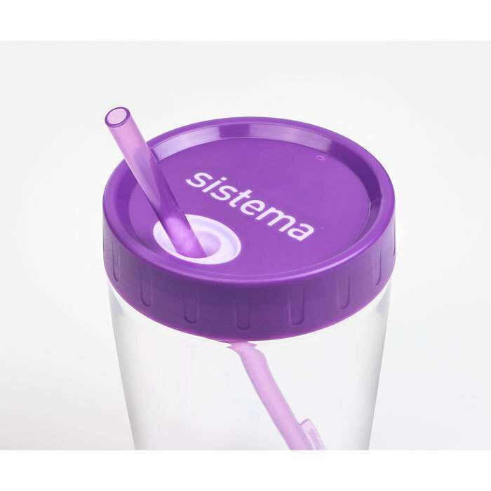 Стакан с трубочкой Sistema 