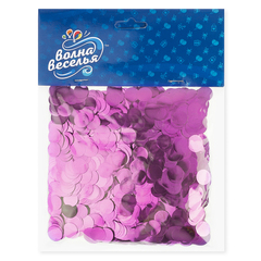 Конфетти фольга Круг, Розовый, 1 см, 50 г