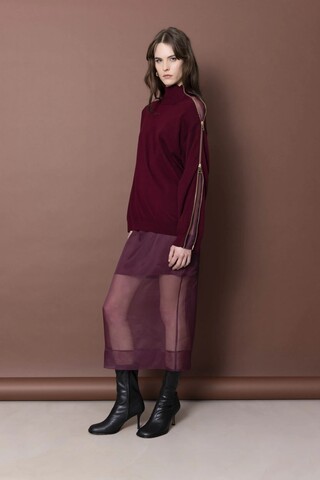 Nude Свитер шерстяной с шелковыми вставками и молниями