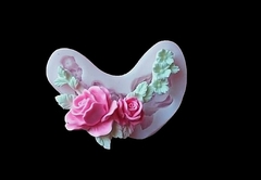 Силиконовый молд № 2121 Угловой с розами