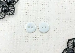 Пуговицы, d 1,2 см, 2 прокола, белый