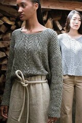 Описание по вязанию пуловера спицами "Greene"