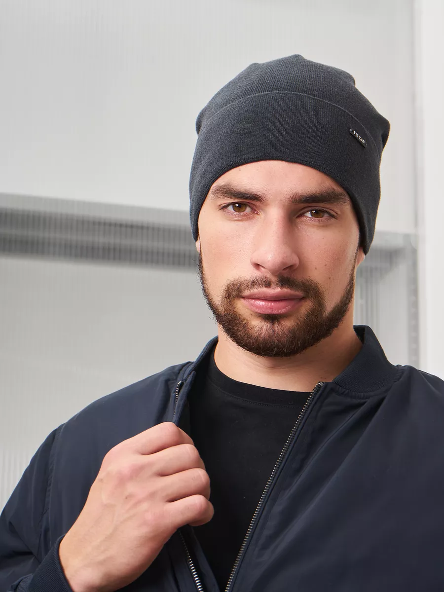 Шапка бини зимняя весенняя с флисом