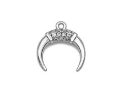 Подвеска "Лунница", 12,5х11,5мм со стразами