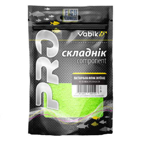 Компонент прикормки Vabik Пастончино флуо зеленое 150г