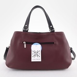 Сумка Саломея 198 наппа бордо + черный