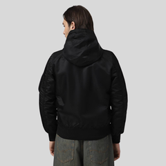 Бомбер Alpha Industries L-2B Hooded Gen II Black (Черный)