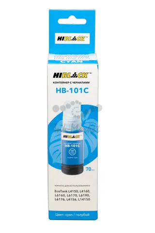 Контейнер с чернилами Hi-Black (HB-E101) для Epson EcoTank L4150/4160, C , 70ml
