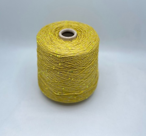Filati Naturali (пр.Италия),art-Lino, 390м/100гр, 100%Лен+пайетки+люрекс, цвет-Лимон, арт-28094