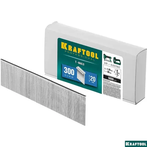 KRAFTOOL  тип 18GA (47/300/F) 20 мм, 5000 шт, гвозди для нейлера (31785-20)