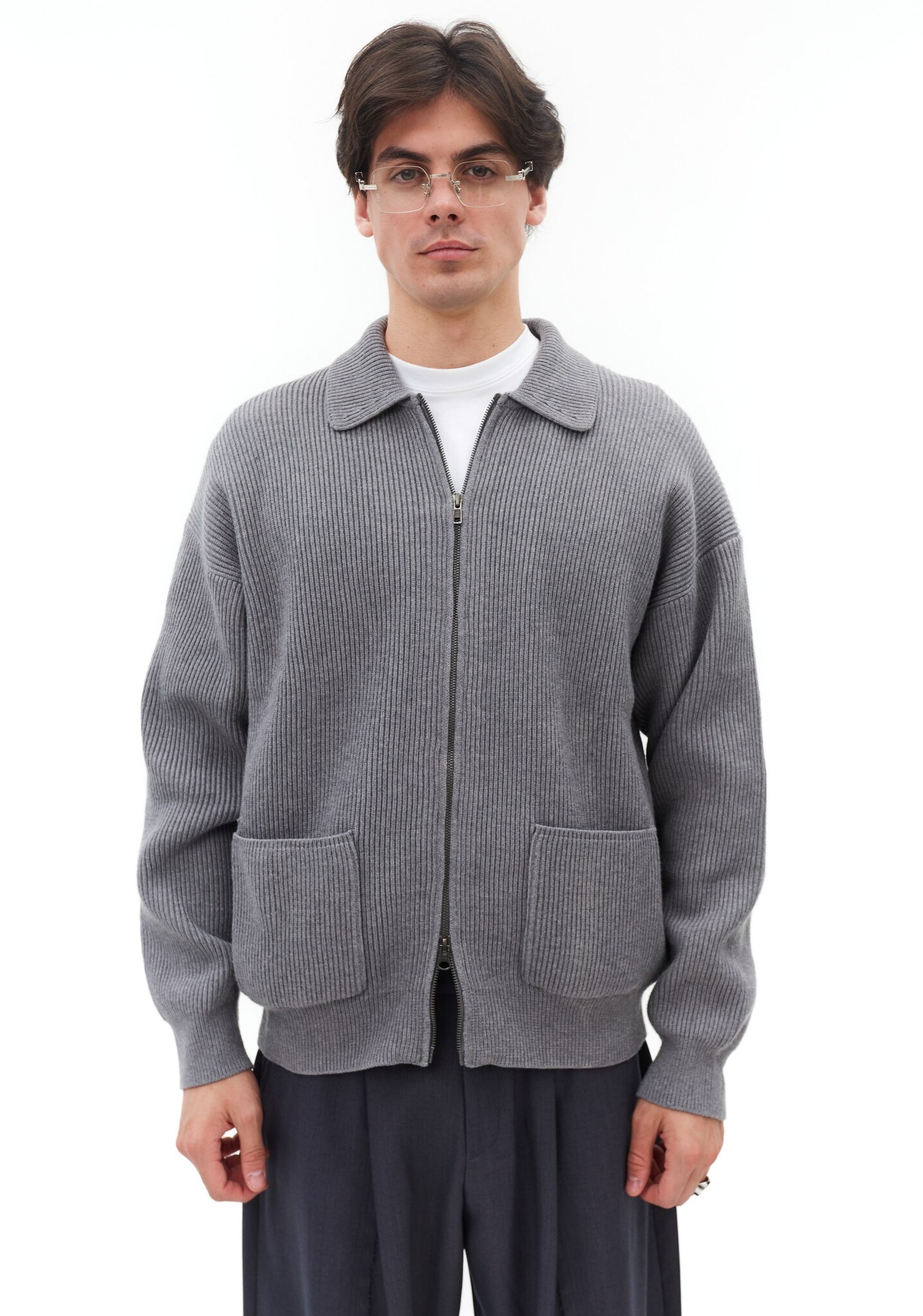 Джемпер на молнии LAINE серый