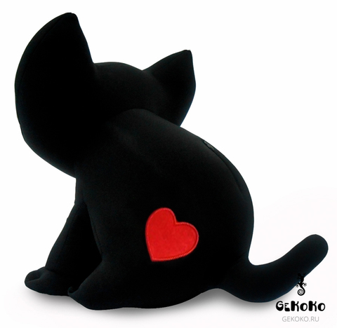 Мягкая игрушка-подушка Gekoko «Котенок Лаки с сердцем» 5