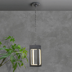 Уличный подвесной светодиодный светильник 1528 TECHNO LED Frame серый