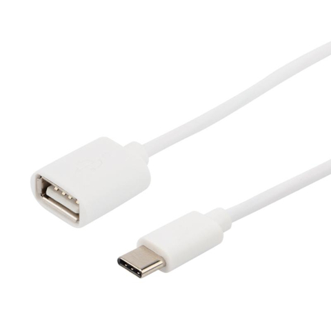 Кабель USB OTG - USB Type-C, F/M, 1м, Rexant, бел, 18-1180