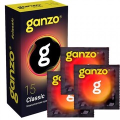 Презервативы GANZO Classic, обильная смазка, 15 шт.