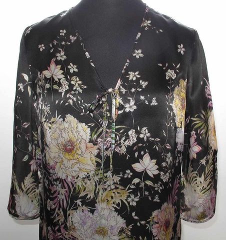 Туника женская Furstenberg Peonas on Black