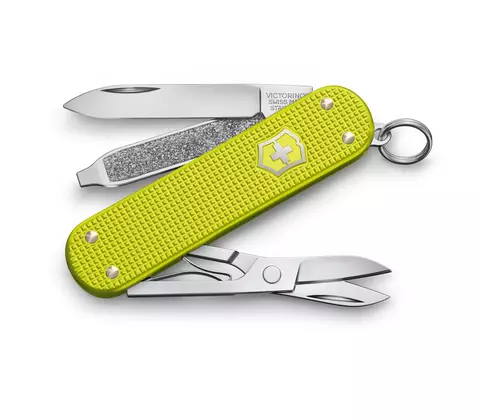 Складной швейцарский нож-брелок Victorinox Classic Alox Limited Edition 2023 Electric Yellow (0.6221.L23) лимитированное издание | Wen-Vic.Ru
