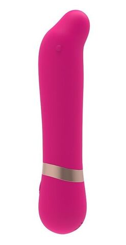 Розовый мини-вибратор для массажа G-точки Cuddly Vibe - 11,9 см. - Chisa M-Mello CN-840917916