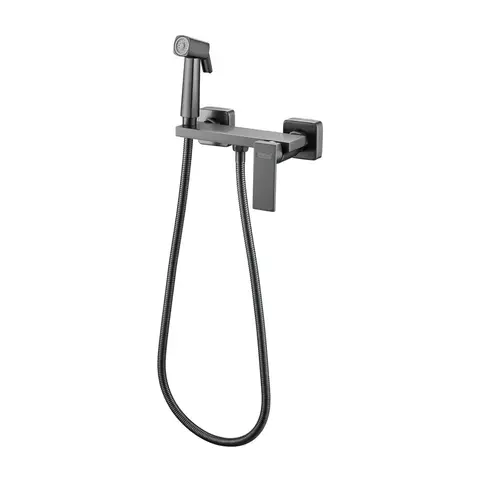 Смеситель с гигиеническим душем HAIBA HB5517-3 графит