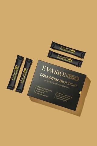 Купить EVASION Питьевой морской коллаген COLLAGEN BIOLOGIC + Vit C, 31 стик