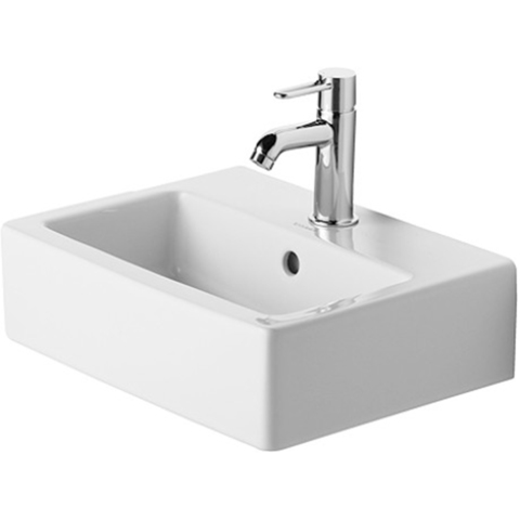 Duravit Vero Мебельная раковина для рук, с перел., без отв. под смес., 450x350мм, Цвет: Белый 704450060