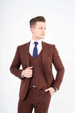 Костюм мужской - тройка Slim Fit Cesare Mariano 12/001