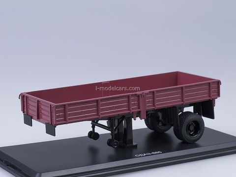 Semitrailer ODAZ-885 dark-red Start Scale Models (SSM) 1:43