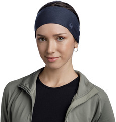 Повязка на голову спортивная Buff Headband CoolNet Solid Night Blue - 2