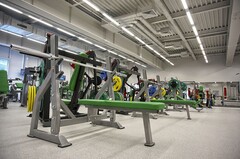 Олимпийская горизонтальная скамья для жима, со стойками Aerofit IFOFB