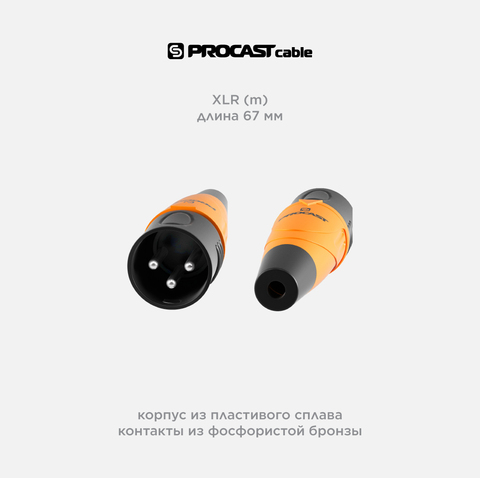 PROCAST cable BP-XLR/Male XLR (male) балансный разъем для фиксированной инсталляции