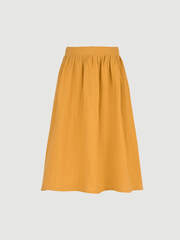 Юбка удлинённая Mjölk Горчичный желтый, из муслина