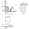 Унитаз напольный с бачком с сиденьем микролифт Vitra Diana 9816B003-7201