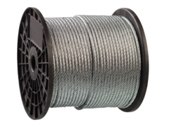 ЗУБР DIN 3055, свивка 6 х 7 + IWS, 1 мм, L 200 м, стальной трос, Профессионал (4-304110-01)