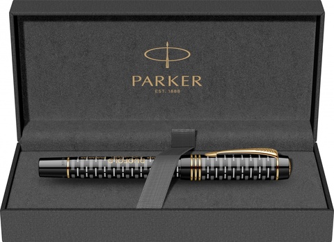 Ручка перьевая Parker Duofold 100th Anniversary LE, Black GT, F (2123547)
