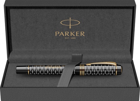 Ручка перьевая Parker Duofold 100th Anniversary LE, Black GT, F (2123547)