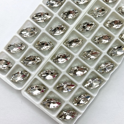 Кристалл премиум, цвет Crystal, размер 5х10 мм, в оправе