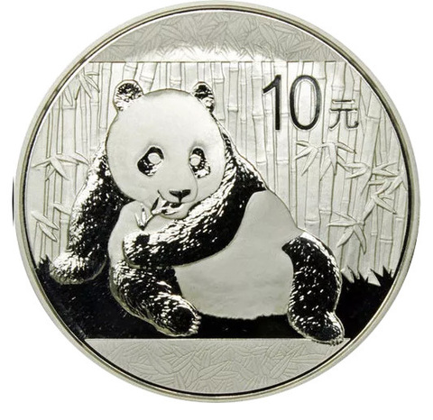 10 юаней 2015 Панда. Китай. Серебро