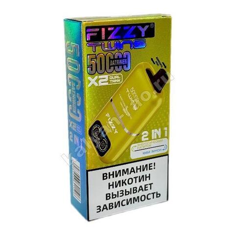 Fizzy Twins 50000 затяжек (2 в 1) - Энергетический напиток - Киви Лимон