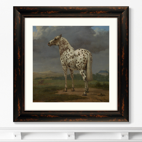 Паулюс Поттер - Репродукция картины в раме The Piebald Horse, 1654г.