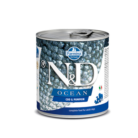 Влажный корм N&D DOG OCEAN COD&PUMPKIN с треской и тыквой для взрослых собак, 285 г