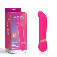 Розовый мини-вибратор для массажа G-точки Cuddly Vibe - 11,9 см. - 