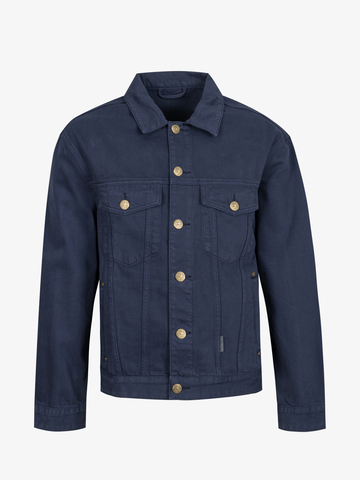 Джинсовая куртка синего цвета из премиального хлопка