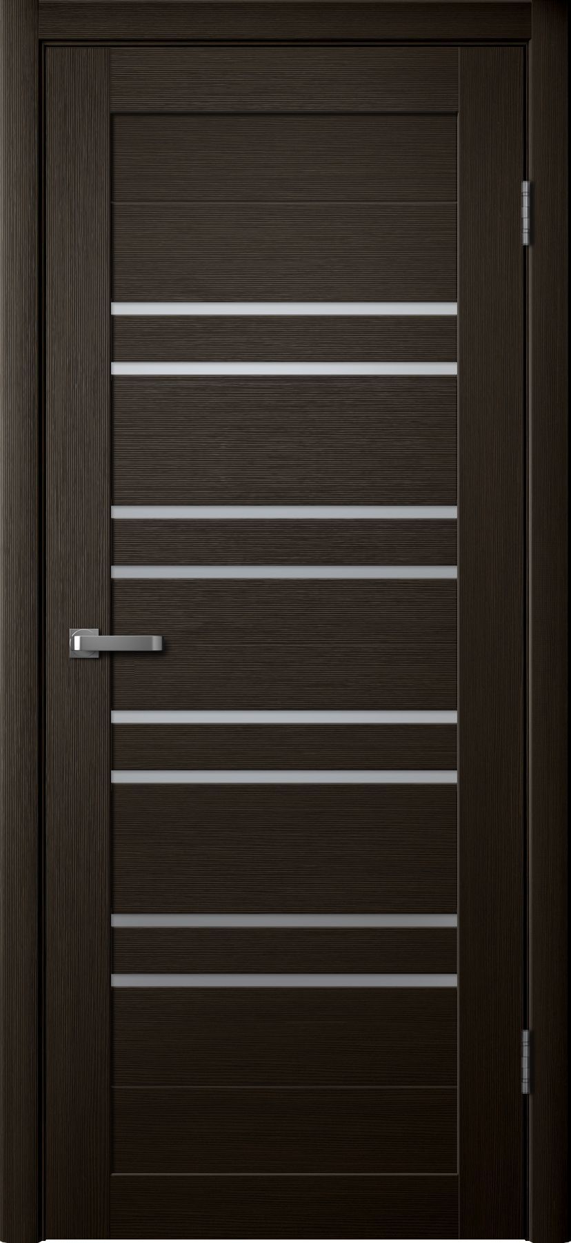 Дверь межкомнатная Двероникс 82Л, цвет мокко дуб, экошпон, стекло матовое