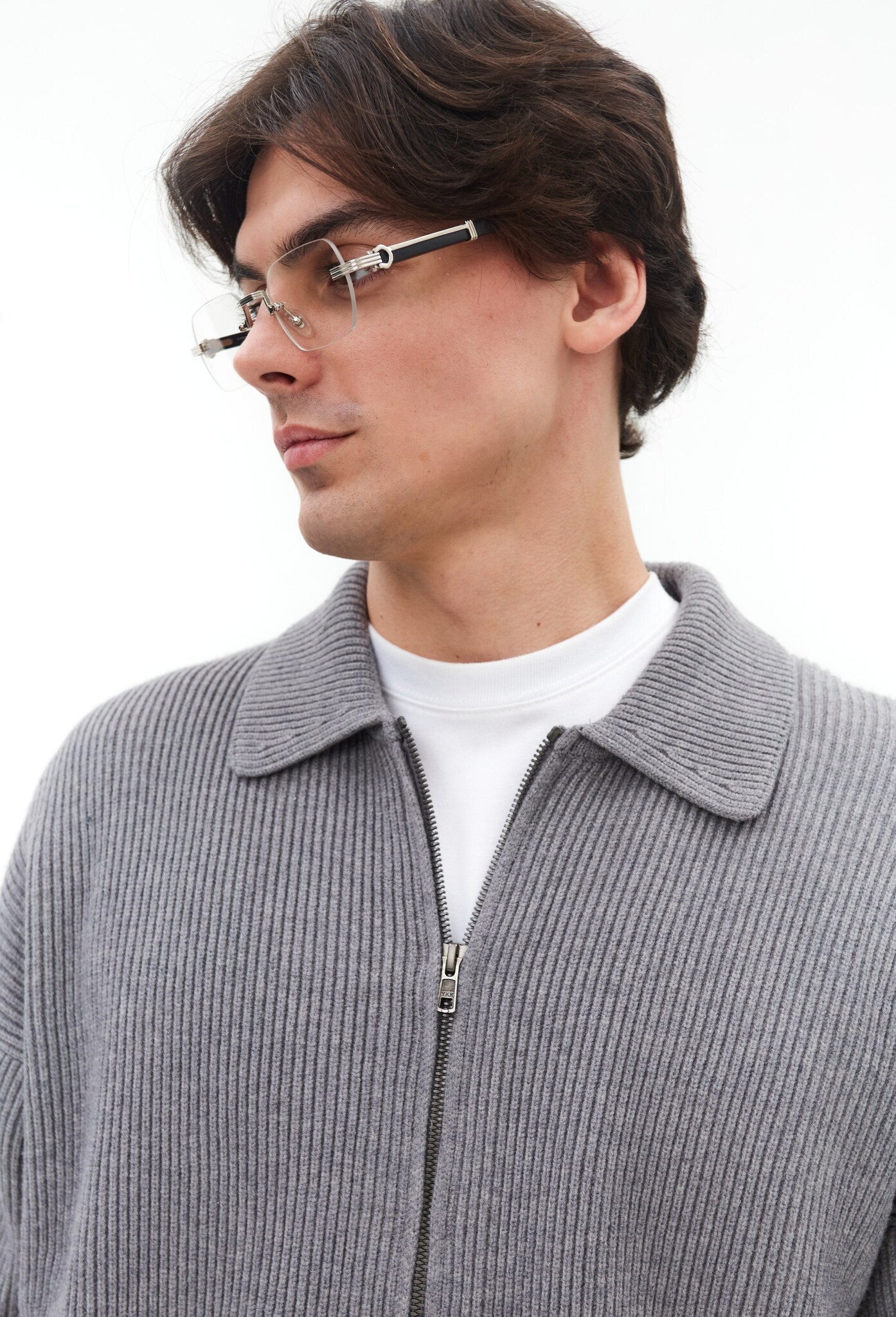 Джемпер на молнии LAINE серый
