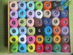 Нитки вязальные хлопок мультиколор, 8 гр, пр-во Китай