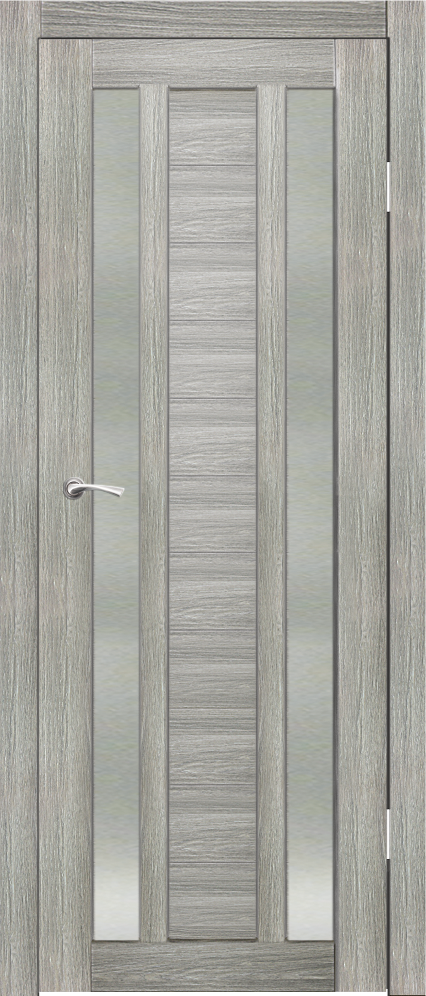 Дверь межкомнатная Синержи Фиеста, цвет ель, экошпон, стекло сатин