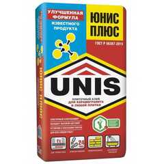 Плиточный клей Юнис плюс. 25 кг.