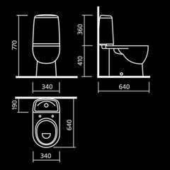 УНИТАЗ-КОМПАКТ SANITA LUXE BEST COLOR SEA C МИКРОЛИФТОМ
