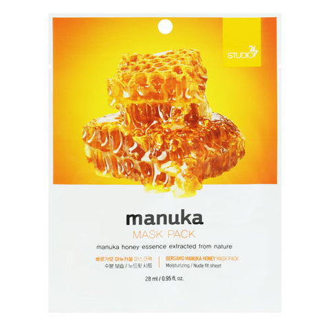 Bergamo Manuka Honey Mask Pack – Маска тканевая с экстрактом мёда манука